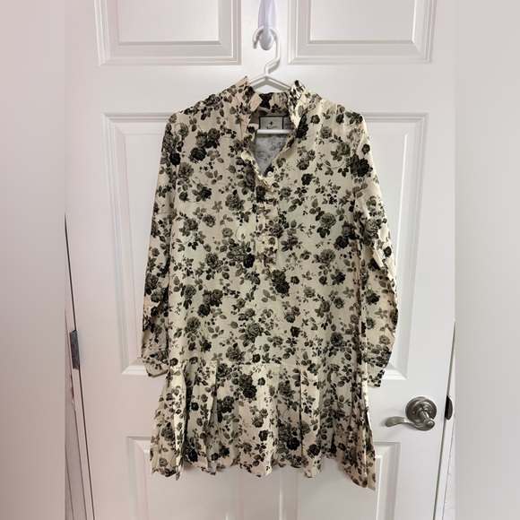 Tuckernuck Faded Roses Long Sleeve Drop Waist Tate Mini Dress - Picture 5 of 15